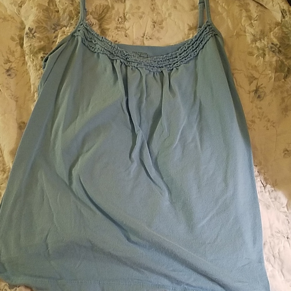 Ann Taylor LOFT Light Blue Spaghetti Strap